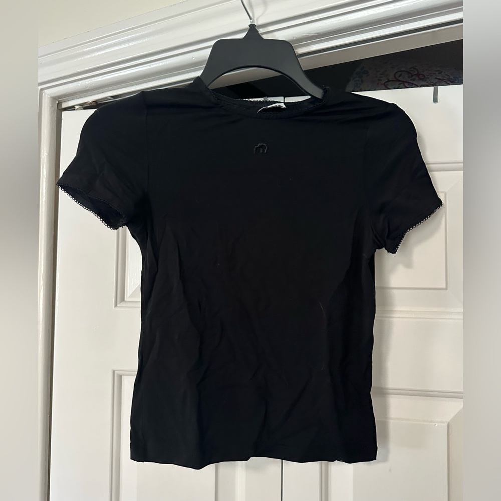 Miaou Black Lace Trim Top
